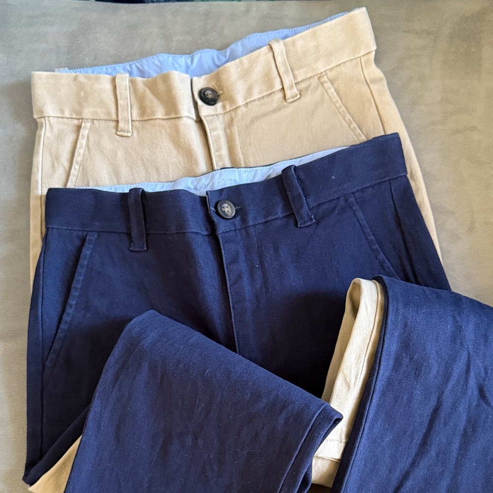 Janie and Jack Navy and Tan Chino Pants